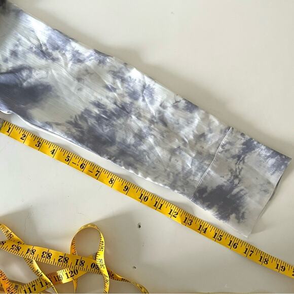 ACOA Shimmery Silky Button Down Blouse, Gray and Cream, Size L - Picture 7 of 7